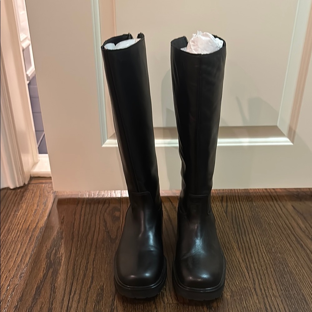 Black Knee-High Boots
